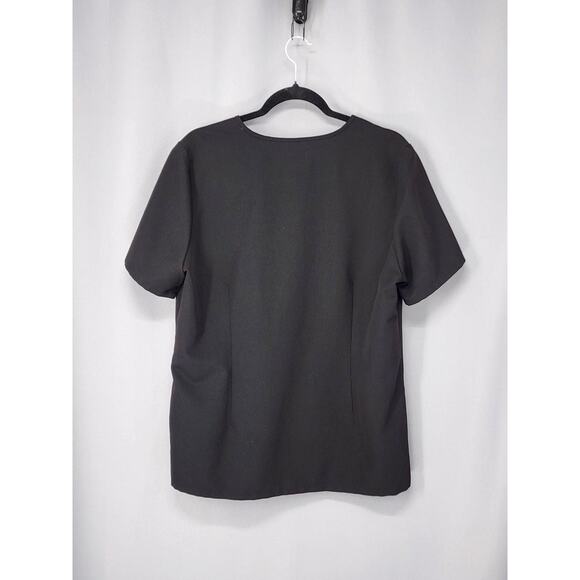 FIGS Medical Scrub Top Womens XL Black Catarina Technical V Neck Pocket Vet Tech - Picture 2 of 12